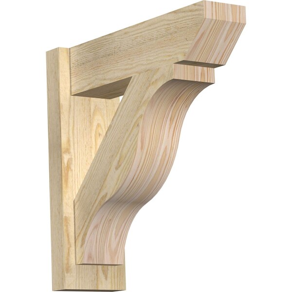 Ekena Millwork Funston Slat Rough Sawn Outlooker, Douglas Fir, 6"W x 20"D x 20"H OUT06X20X20FST06RDF - main